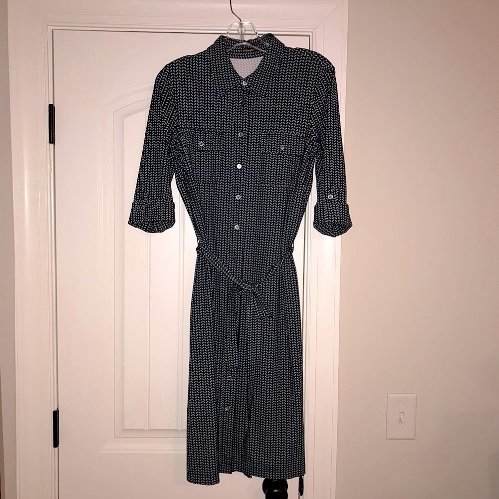 J. McLaughlin Belted Shirtwaist Dress Medium